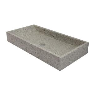 Vasque à poser en Terrazzo gris 70 × 35