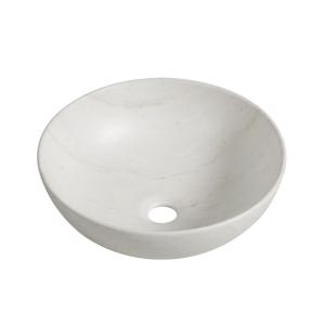 Vasque à poser ronde en céramique effet marbre beige 39,5cm…