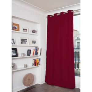 Venise Rideau phonique Velours Oeillets Rouge MC214 130x260