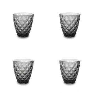 Verre 22cl gris  - Lot de 4