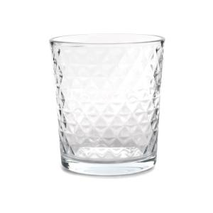 Verre 40cl motif triangulaire transparent en verre  - Set/4