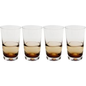 Verre à eau en verre ambré - Lot de 4