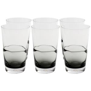 Verre à eau en verre gris - Lot de 6