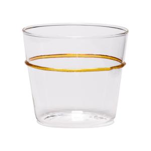 Verre à eau en verre jaune