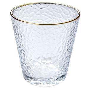 Verre à eau en verre transparent et liseré doré 300ml