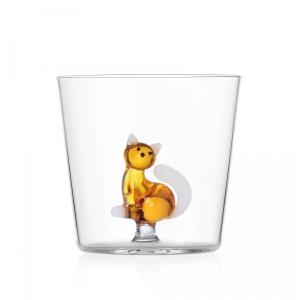 Verre Chat Ambre