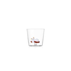 Verre chat endormi ambre Tabby Cat