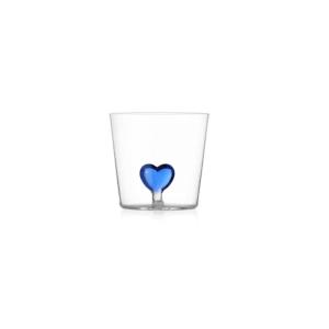 Verre coeur Bleu