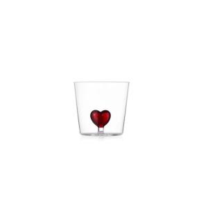 Verre coeur Rouge