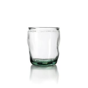 Verre en verre recyclé de couleur bleue 9 x 9 x 11 cm