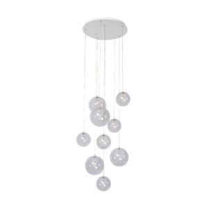 Verre transparente de lampe suspendue et en hauteur blanc 1…