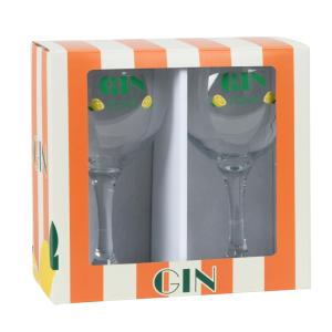 Verres à gin tonic en verre transparent, orange, vert et ja…
