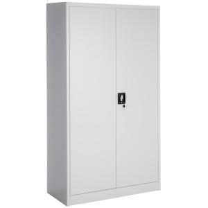 Vestiaire en acier avec 2 portes battantes renforcées gris