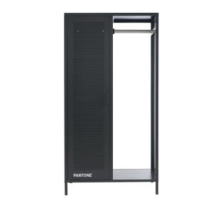 Vestiaire métal gris anthracite avec penderie h145cm
