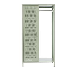 Vestiaire métal vert amande avec penderie h145cm