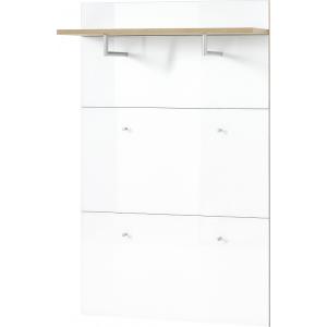 Vestiaire ouvert moderne 89 cm blanc/chêne