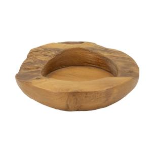 Vide-poches en bois brun Ø 20x6  cm
