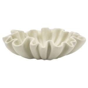 Vide-poches en résine crème cm ø 31x9