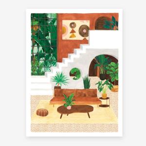 Vintage Living room - Poster / Medium - 29,7 x 39,7cm