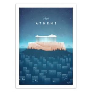 VISIT ATHENS - Affiche d'art 50 x 70 cm