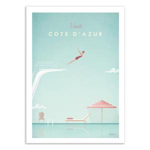 VISIT COTE D'AZUR - Affiche d'art 30 x 40 cm
