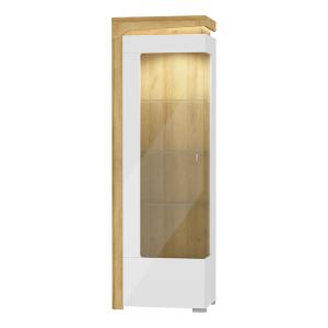 Vitrine 1 porte ouverture gauche LED inclus stratifiés blan…