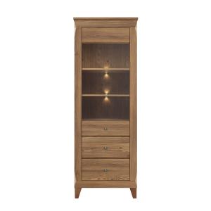 Vitrine 1 porte stratifiés beige