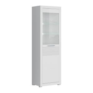 Vitrine 1 porte stratifiés blanc