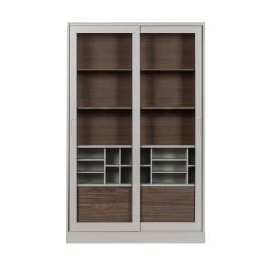 Vitrine 2 portes en bois H200cm - Grège