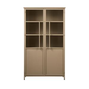 Vitrine 2 portes en métal H170cm - Beige