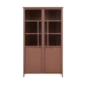 Vitrine 2 portes en métal H170cm - Terracotta