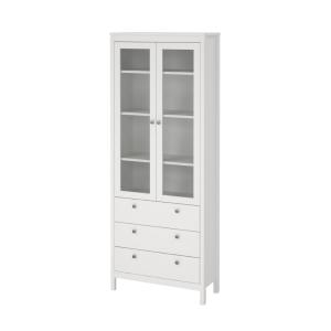 Vitrine 2 portes vitrées encadrées et 3 tiroirs H199 cm - B…