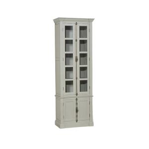 Vitrine 4 portes en pin gris clair