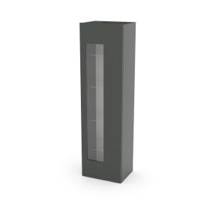 Vitrine Bois Noblesse Noir Anthracite Brillant