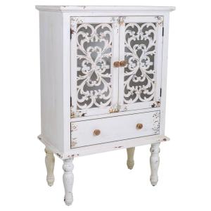 Vitrine en bois blanc 71x40x111h
