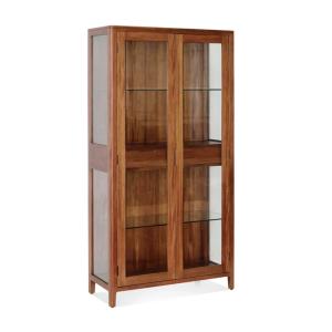 Vitrine en bois marron hauteur 190 cm