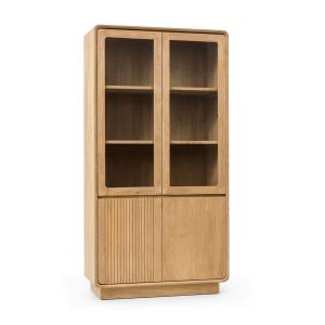 Vitrine en teck beige H 190 cm