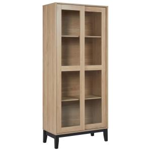 Vitrine en verre 80 cm marron clair
