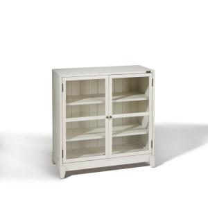 Vitrine style bord de mer, 2 portes vitrées en pin blanche
