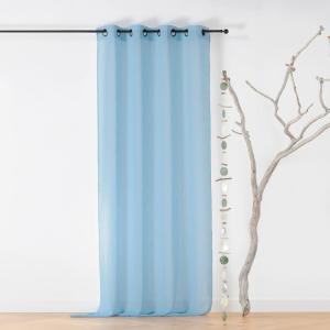 Voilage à oeillets en tissu recyclé polyester bleu 135x260…