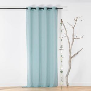Voilage à oeillets en tissu recyclé polyester céladon 135x2…