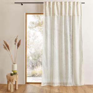 Voilage accroche 3-en-1  avec volant luz polyester lin 140x…