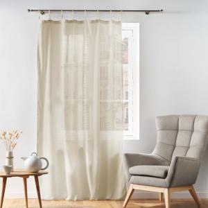 Voilage Belani polycoton naturel beige 140x240 cm