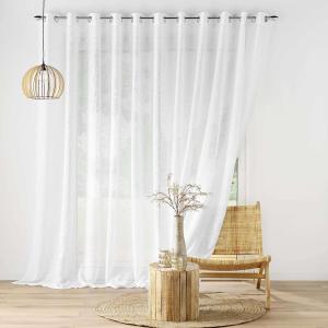 Voilage blanc grande l. 400 x 240 cm