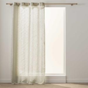 Voilage effet lin tissé fils coupés 140x260cm