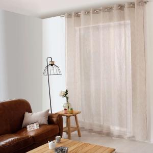 Voilage grande largeur beige 300 x 240 cm