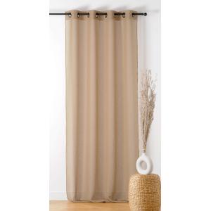 Voilage grande largeur taupe boucline 290x240cm