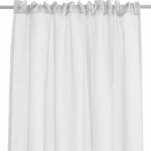 Voilage plissé blanc semi-transparent 140x280 cm
