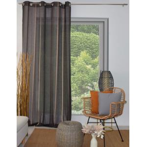 Voilage rayé fines lignes 100% polyester 150x280 cm