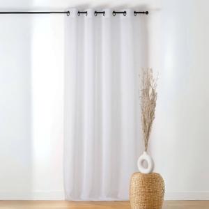 Voilage  tamisant à relief polyester blanc 140x240 cm